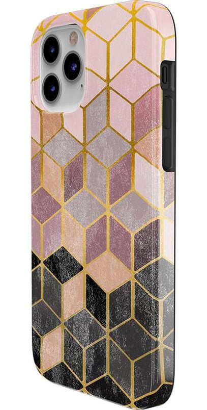 Stepping Up | Geo Rose Gold Marble Case iPhone Case get.casely 