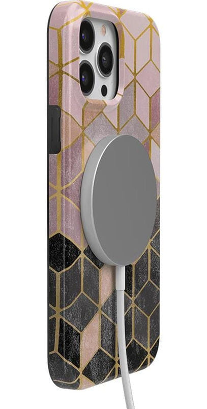 Stepping Up | Geo Rose Gold Marble Case iPhone Case get.casely 