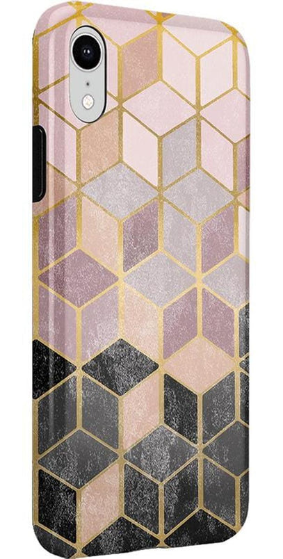 Stepping Up | Geo Rose Gold Marble Case iPhone Case get.casely 