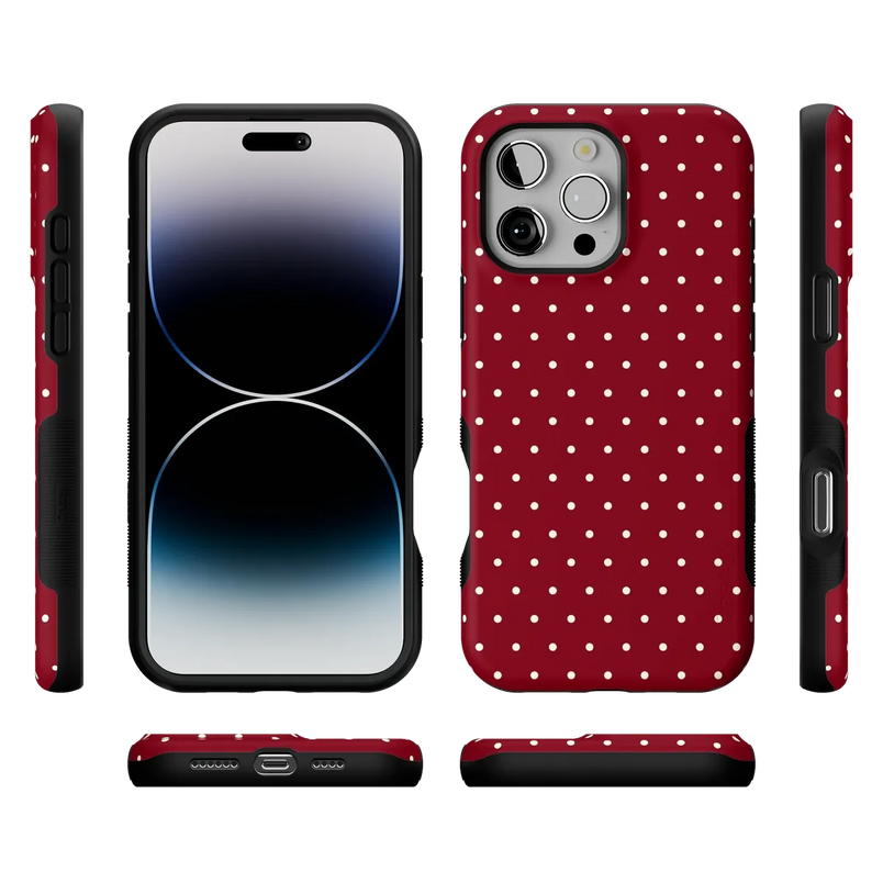 On the Dot | Maroon Polka Dot Case
