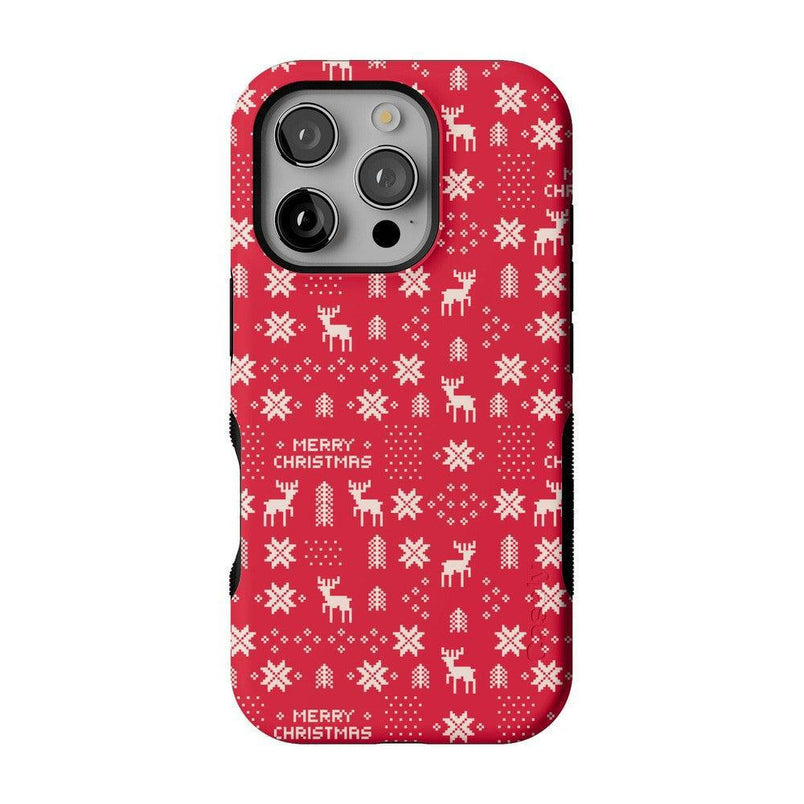 Stocking Stuffer | Christmas Knit Case Phone Case Casetry Bold + MagSafe® iPhone 16 Pro
