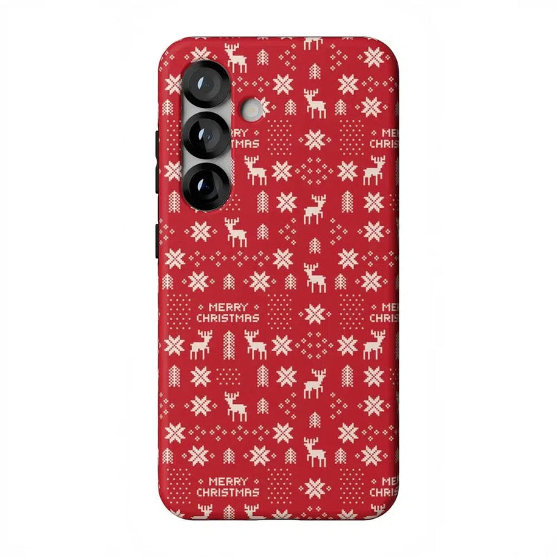 Stocking Stuffer | Christmas Knit Case Phone Case Casetry Essential + MagSafe® Galaxy S25
