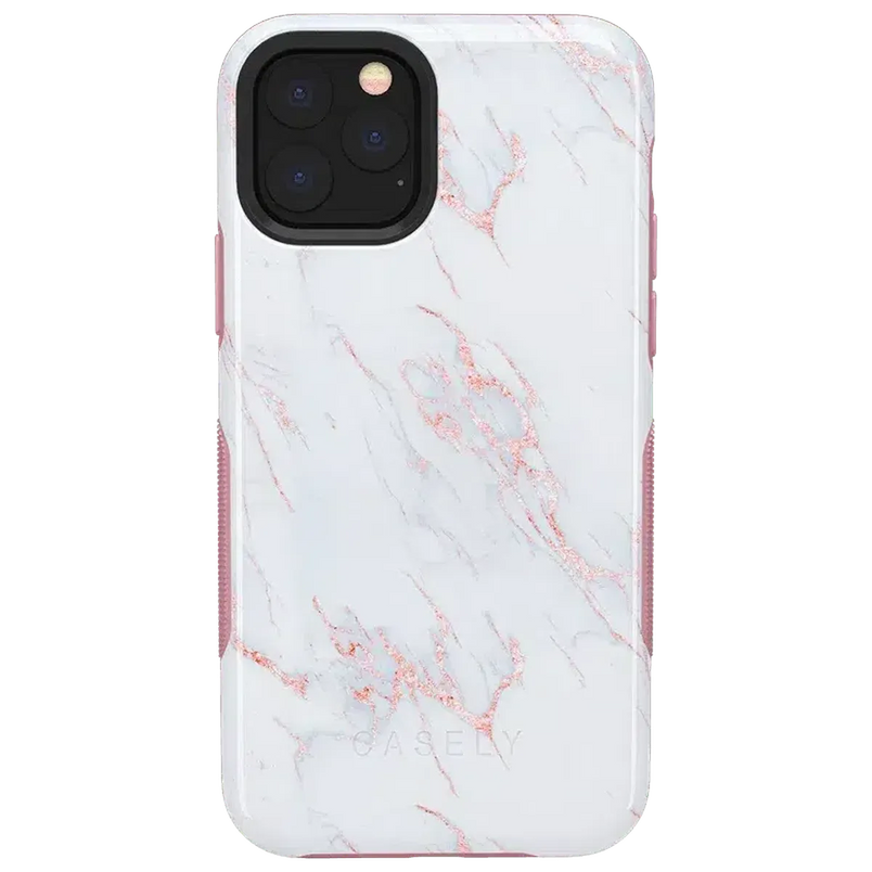 Subtle Blush | White and Pink Marble Case iPhone Case get.casely Bold iPhone 11 Pro 