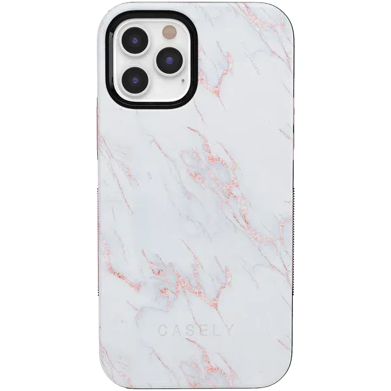 Subtle Blush | White and Pink Marble Case iPhone Case get.casely Bold iPhone 12 Pro 
