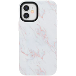 Subtle Blush | White and Pink Marble Case iPhone Case get.casely Bold iPhone 12 Mini 