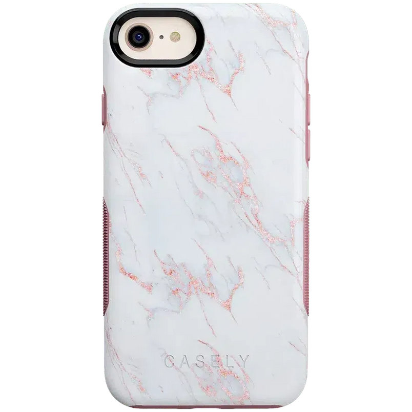 Subtle Blush | White and Pink Marble Case iPhone Case get.casely Bold iPhone 6/7/8 