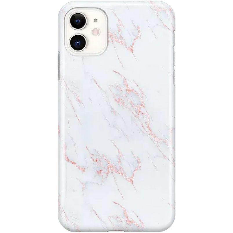Subtle Blush | White and Pink Marble Case iPhone Case get.casely Classic iPhone 11 