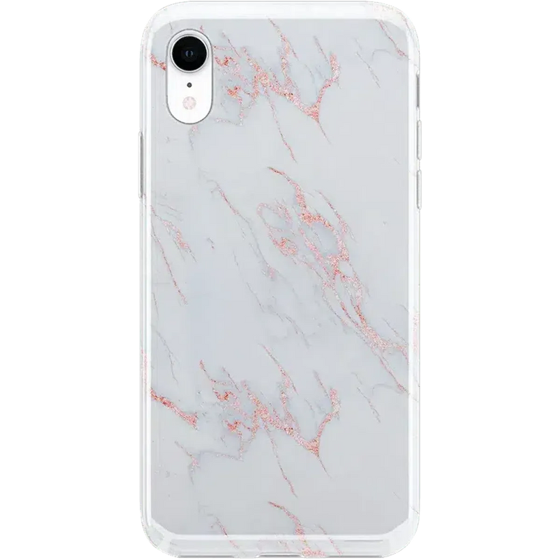 Subtle Blush | White and Pink Marble Case iPhone Case get.casely Classic iPhone XR 
