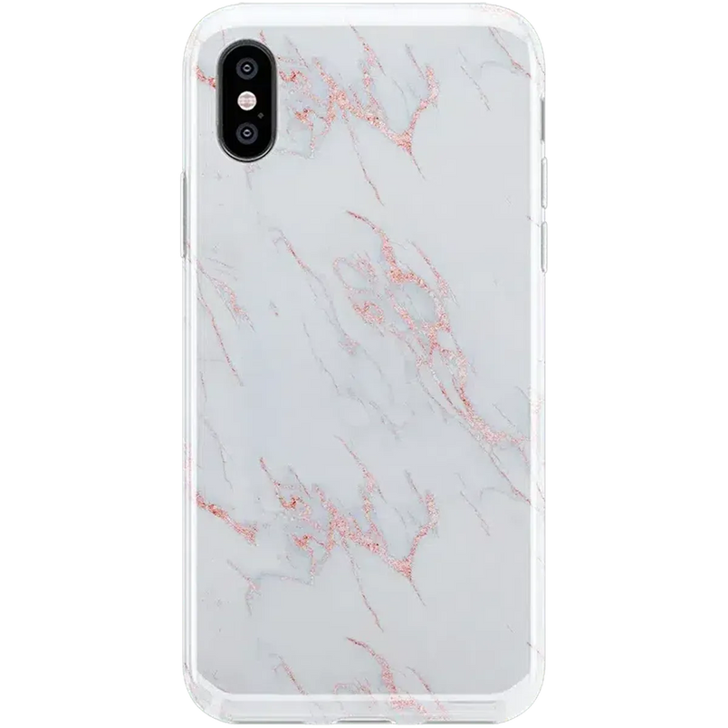 Subtle Blush | White and Pink Marble Case iPhone Case get.casely Classic iPhone X / XS 