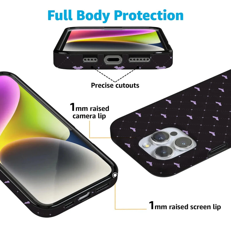 Such a Battie | Purple Bats Case Phone Case get.casely 