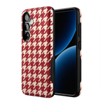 Scarlet Stitch | Red Houndstooth Case