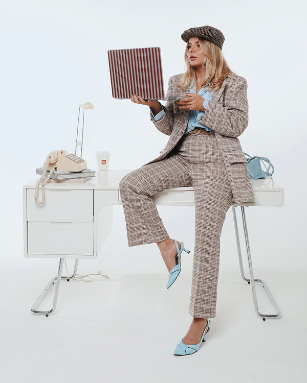 Sunday in Brooklyn | Burgundy Stripes Laptop Shell