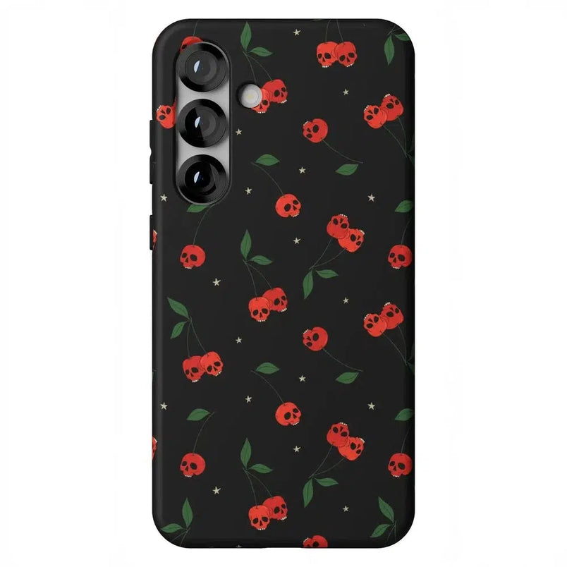 Sweet Revenge | Cherry Skulls Case Phone Case Casetry Essential + MagSafe® Galaxy S25 Plus