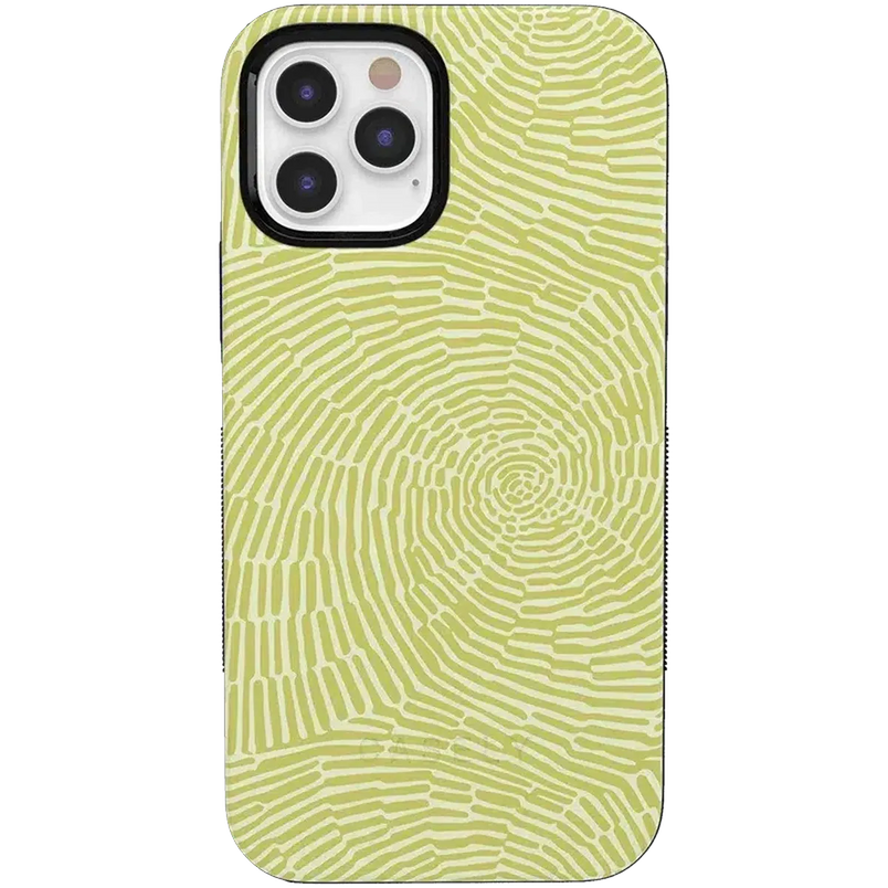 Swirl Away | Tea Green Geometric Case iPhone Case get.casely Bold iPhone 12 Pro Max 