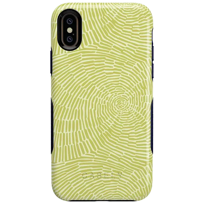 Swirl Away | Tea Green Geometric Case iPhone Case get.casely Bold iPhone XS Max 
