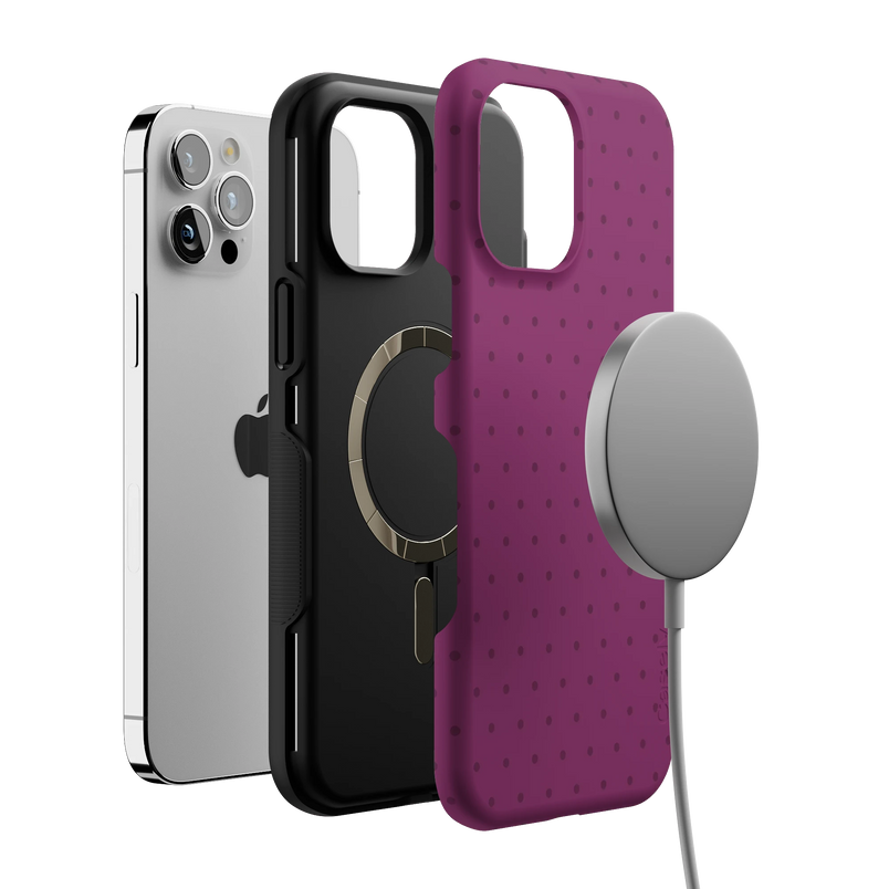 On the Dot | Plum Polka Dot Case