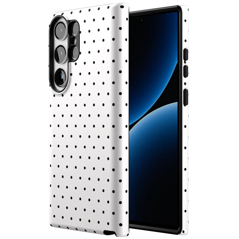On the Dot | White Polka Dot Case