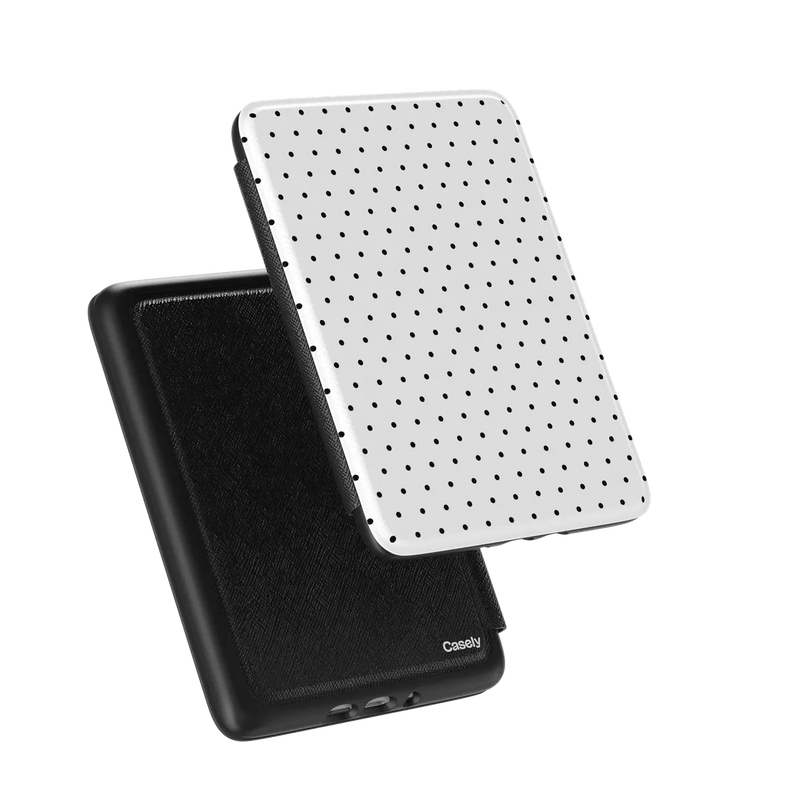 On the Dot | White Polka Dot Kindle Case