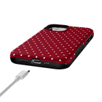 On the Dot | Maroon Polka Dot Case