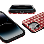 Scarlet Stitch | Red Houndstooth Case
