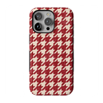 Scarlet Stitch | Red Houndstooth Case
