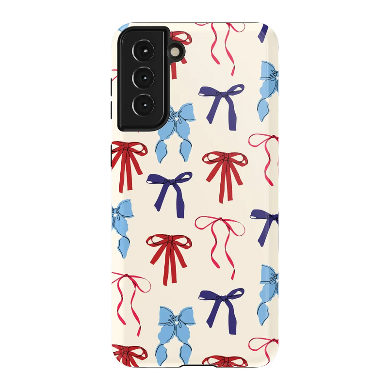 American Girlie | Red White & Blue Bows Case - Galaxy S21 Plus