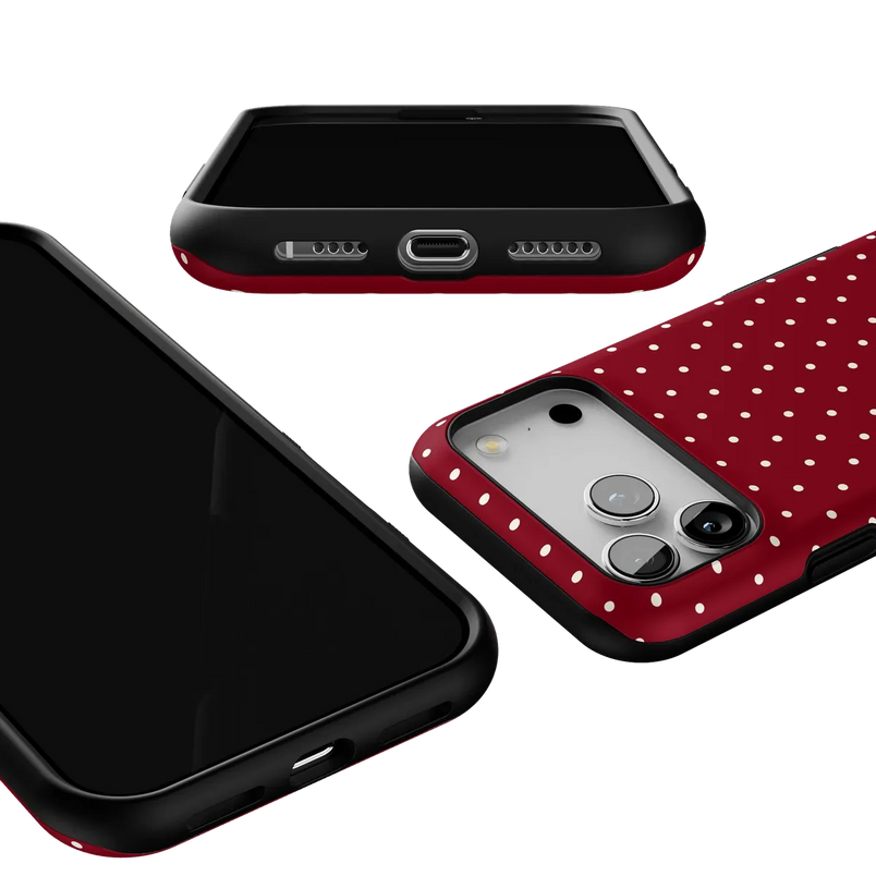 On the Dot | Maroon Polka Dot Case