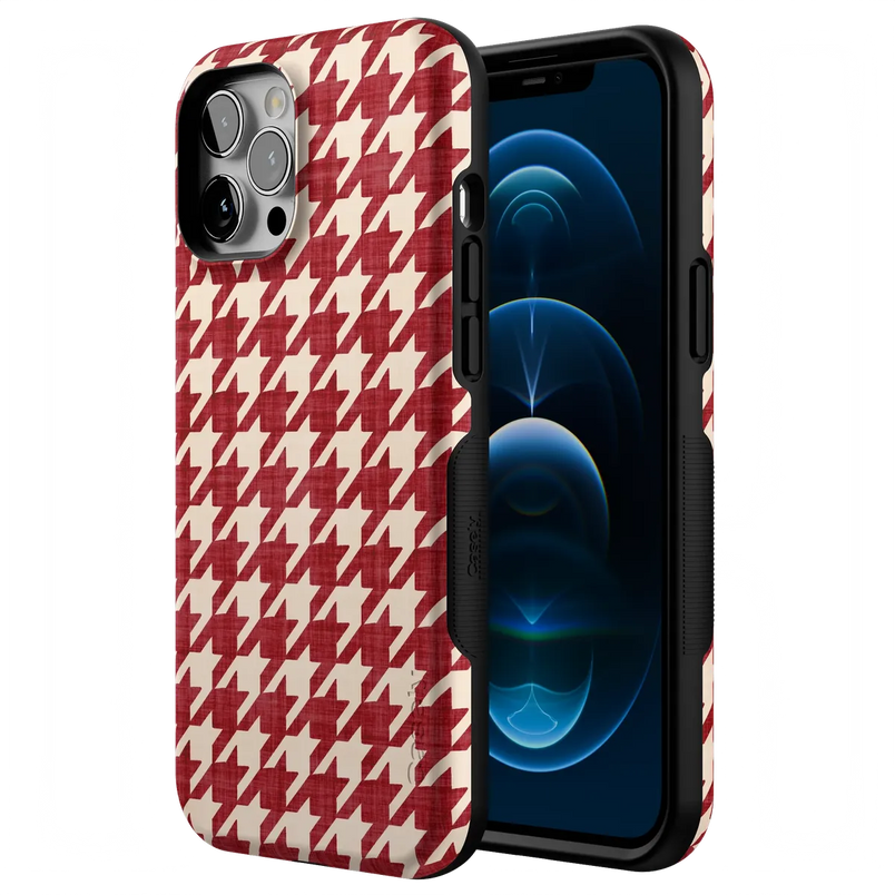 Scarlet Stitch | Red Houndstooth Case