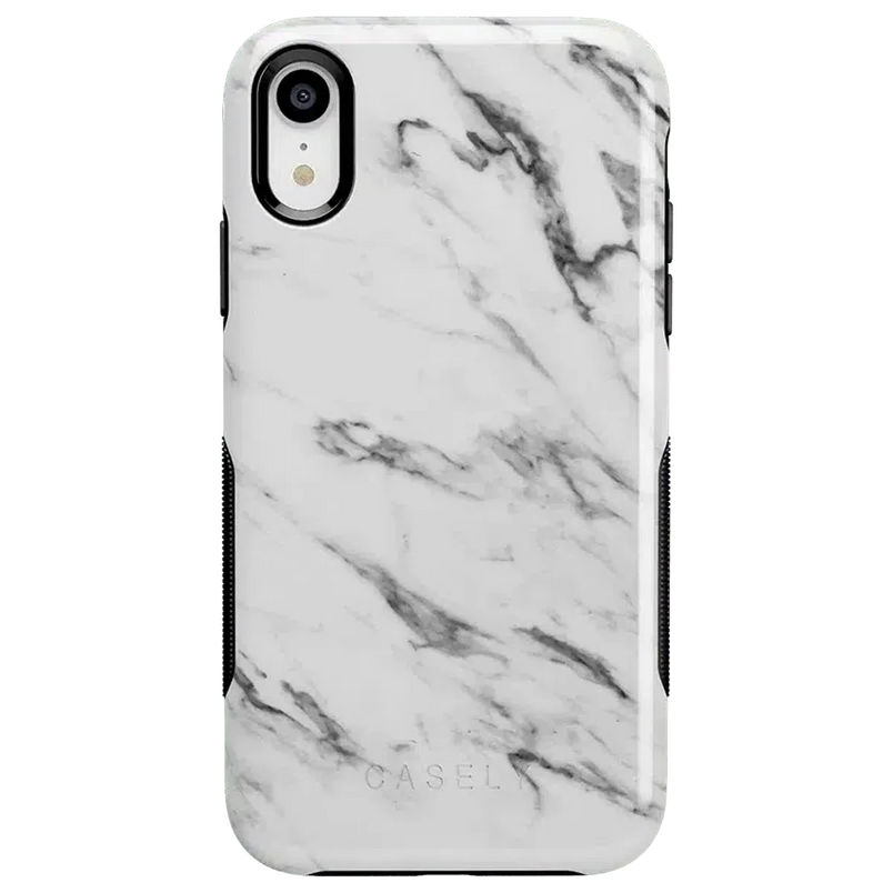 Take Me for Granite | White Marble Case iPhone Case get.casely Bold iPhone XR 