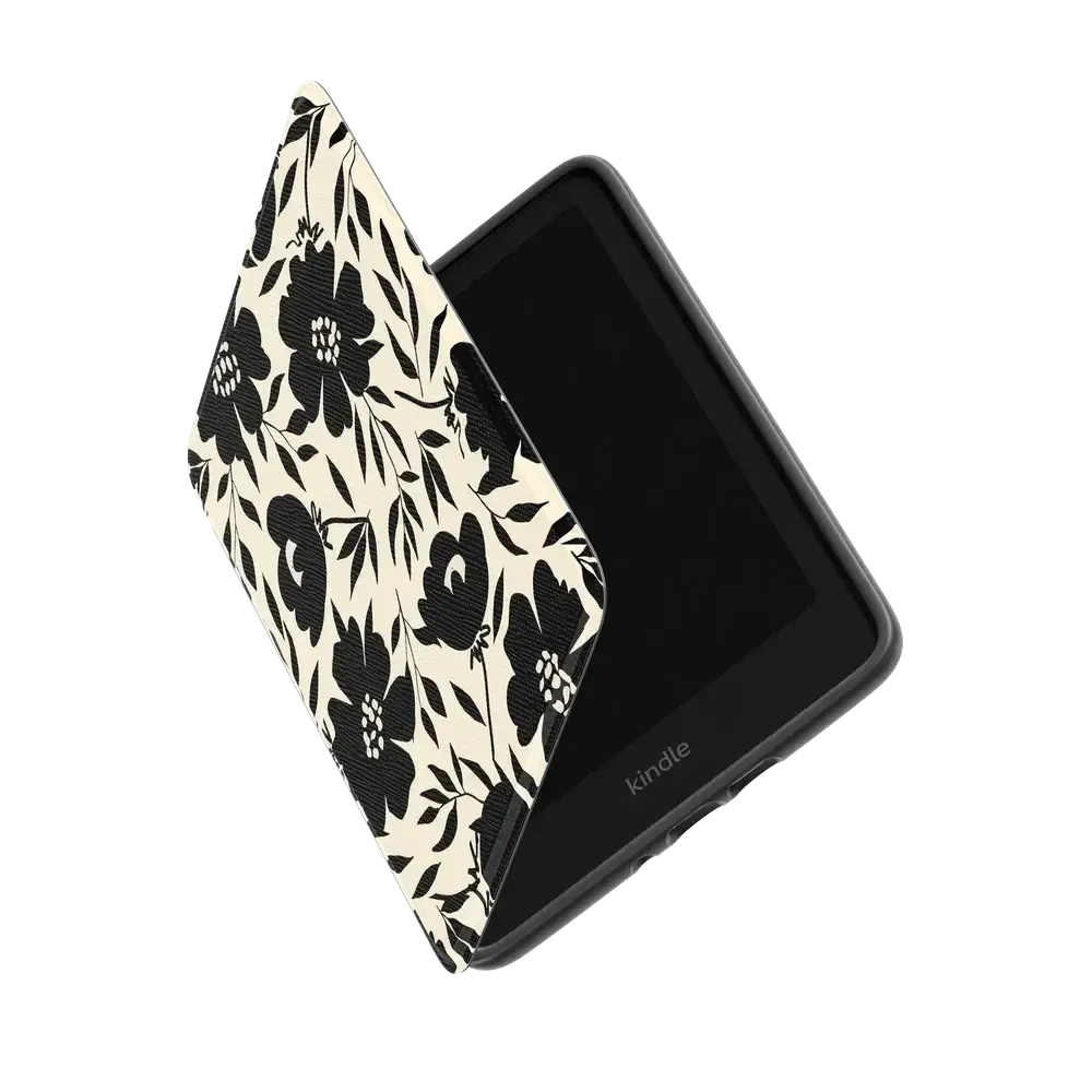 Dark Fantasy Contrast Floral Kindle Case - Thumbnail 3