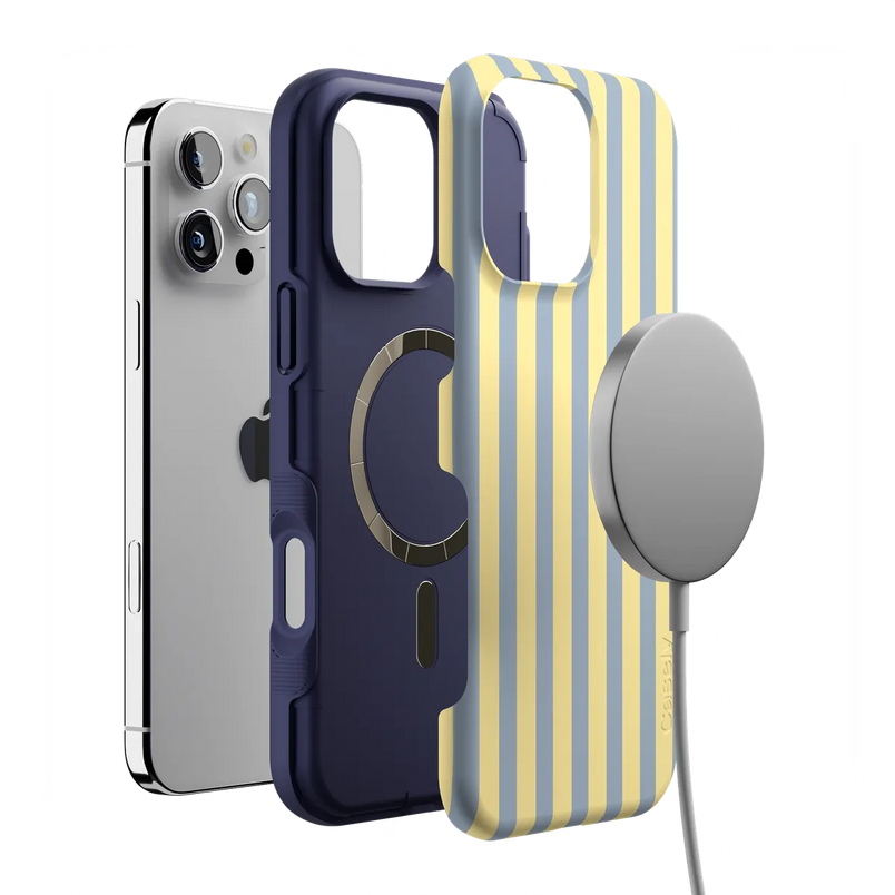 Coastline Stripes | Blue & Yellow Case