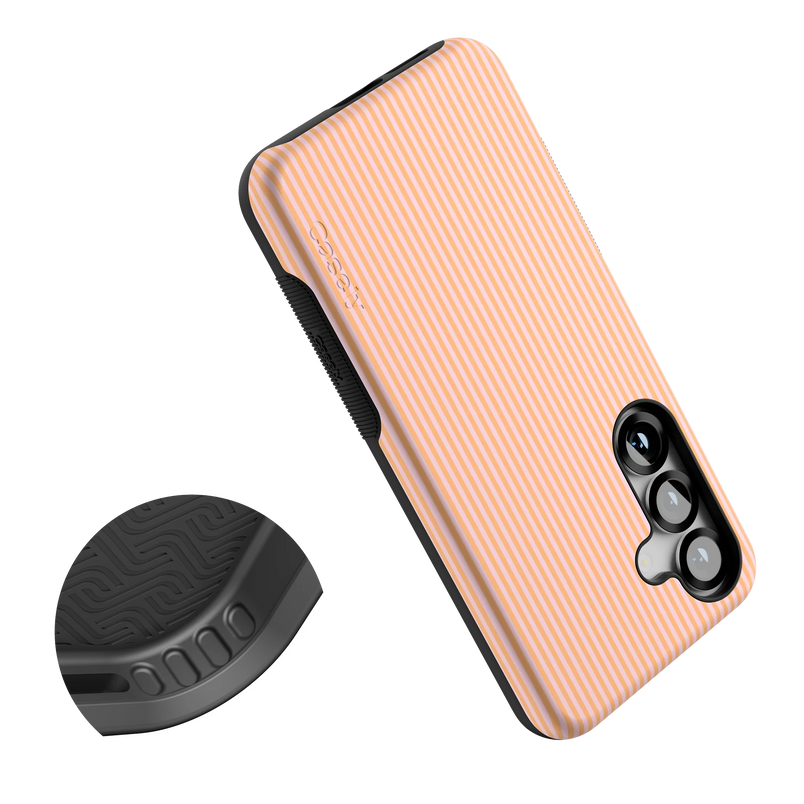 Stripes and the City | Orange & Pink Pinstripe Case