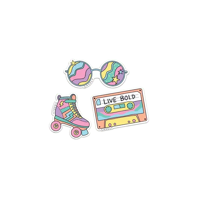 The Groovy Pack Sticker Pack get.casely 