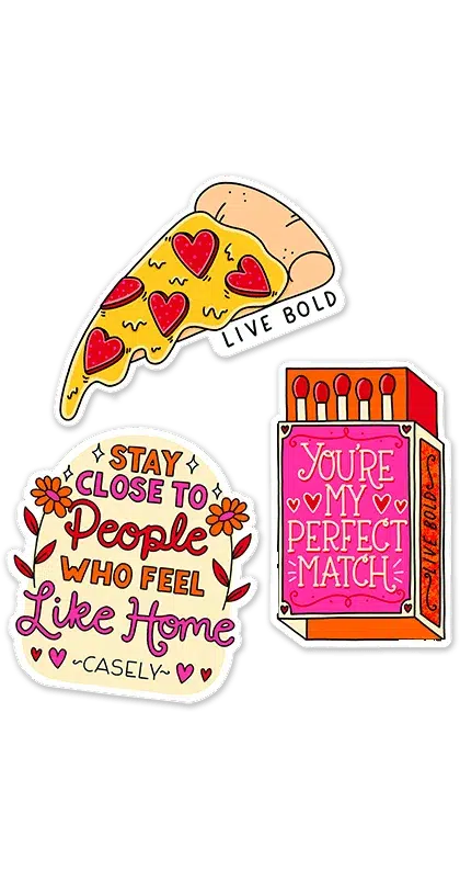 The Perfect Match Pack Sticker Pack get.casely 
