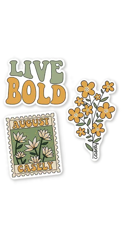 The Wildflowers Pack Sticker Pack get.casely 