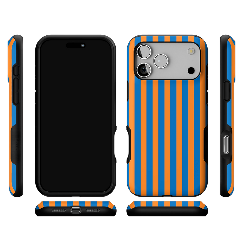 Go New York | Blue & Orange Stripes Case