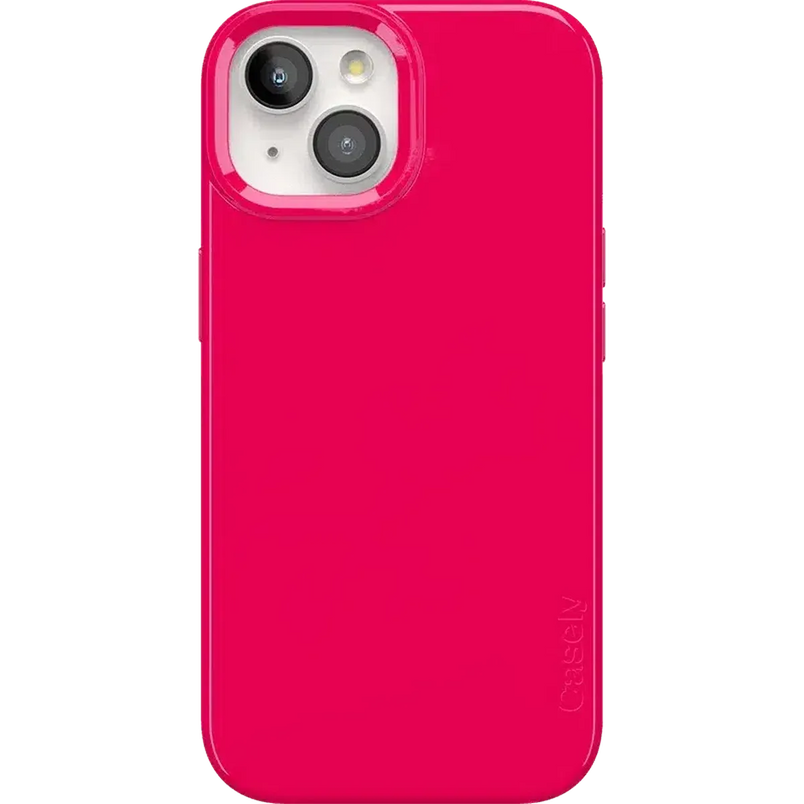 Think Pink | Solid Neon Pink Case iPhone Case get.casely Classic + MagSafe® iPhone 15 Plus