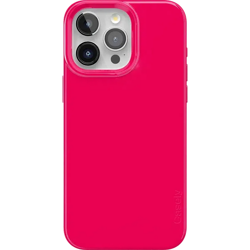 Think Pink | Solid Neon Pink Case iPhone Case get.casely Classic + MagSafe® iPhone 15 Pro Max
