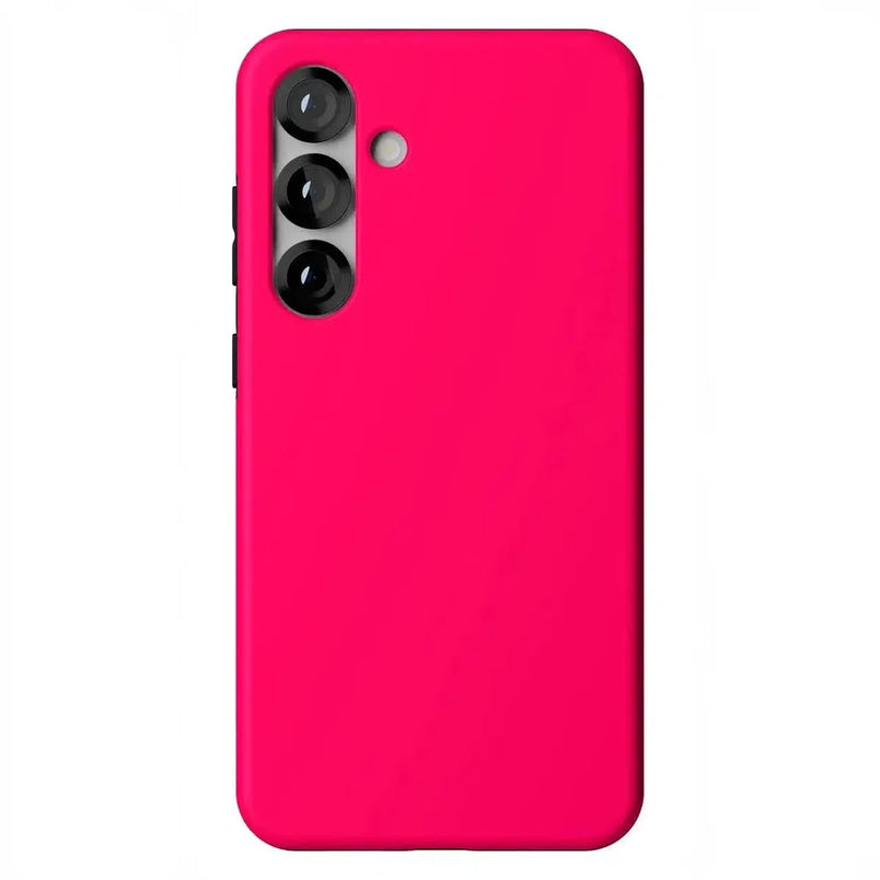 Think Pink | Solid Neon Pink Samsung Case Samsung Case Casetry Essential + MagSafe® Galaxy S25 Plus 