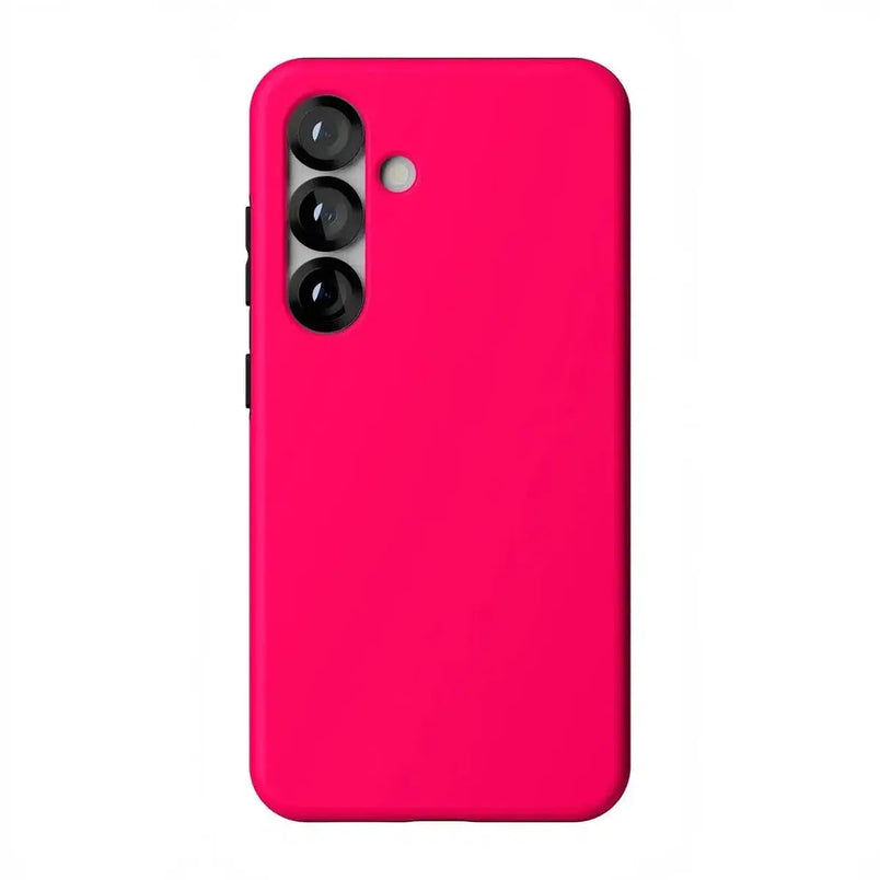 Think Pink | Solid Neon Pink Samsung Case Samsung Case Casetry Essential + MagSafe® Galaxy S25 