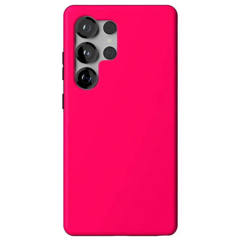 Think Pink | Solid Neon Pink Samsung Case Samsung Case Casetry Essential + MagSafe® Galaxy S25 Ultra 