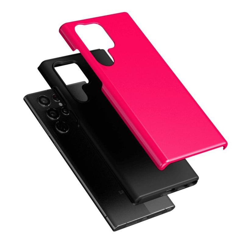 Think Pink | Solid Neon Pink Samsung Case Samsung Case Casetry 