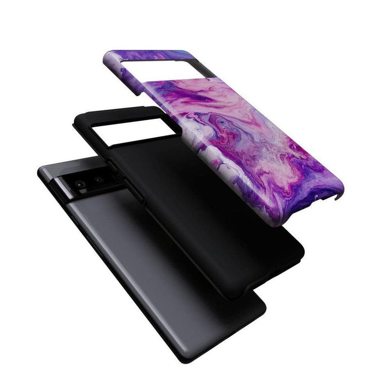 Tie Dying Over You | Purple Marble Google Pixel Case Google Pixel Case Casetry 