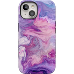 Tie Dying Over You | Purple Marble iPhone Case iPhone Case get.casely Bold + MagSafe® iPhone 15 Plus