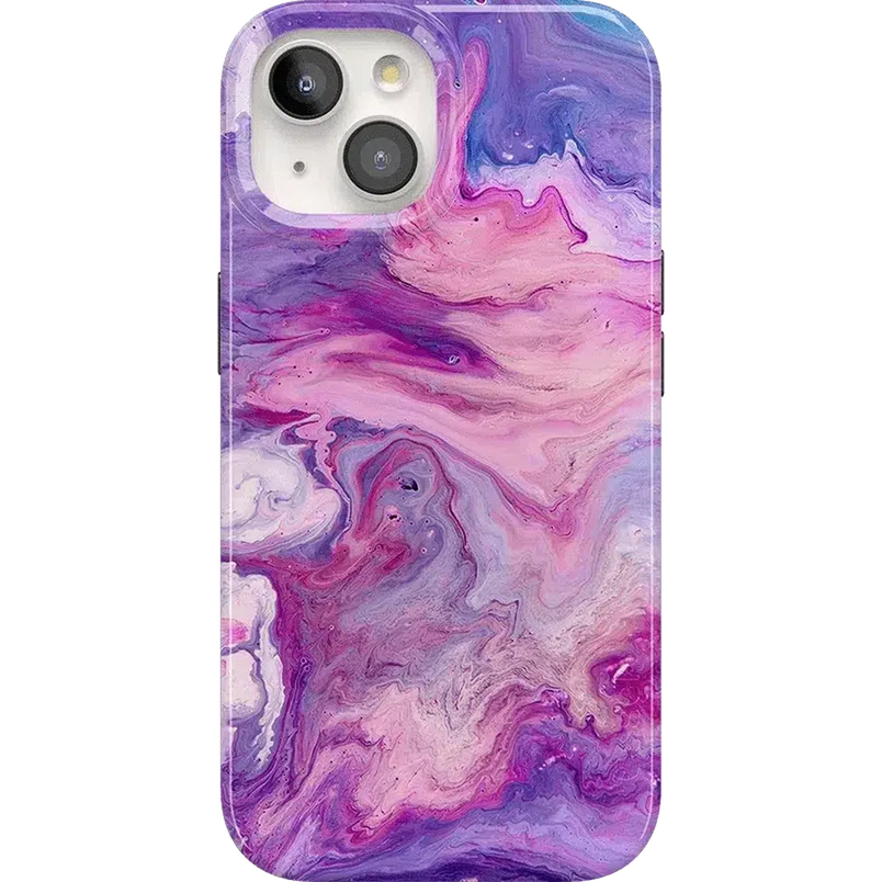 Tie Dying Over You | Purple Marble iPhone Case iPhone Case get.casely Classic + MagSafe® iPhone 15