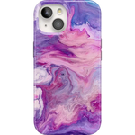 Tie Dying Over You | Purple Marble iPhone Case iPhone Case get.casely Classic + MagSafe® iPhone 15