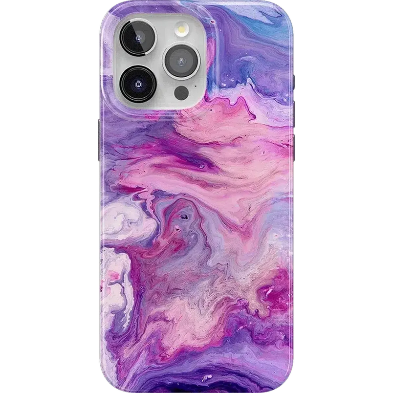 Tie Dying Over You | Purple Marble iPhone Case iPhone Case get.casely Classic + MagSafe® iPhone 15 Pro Max