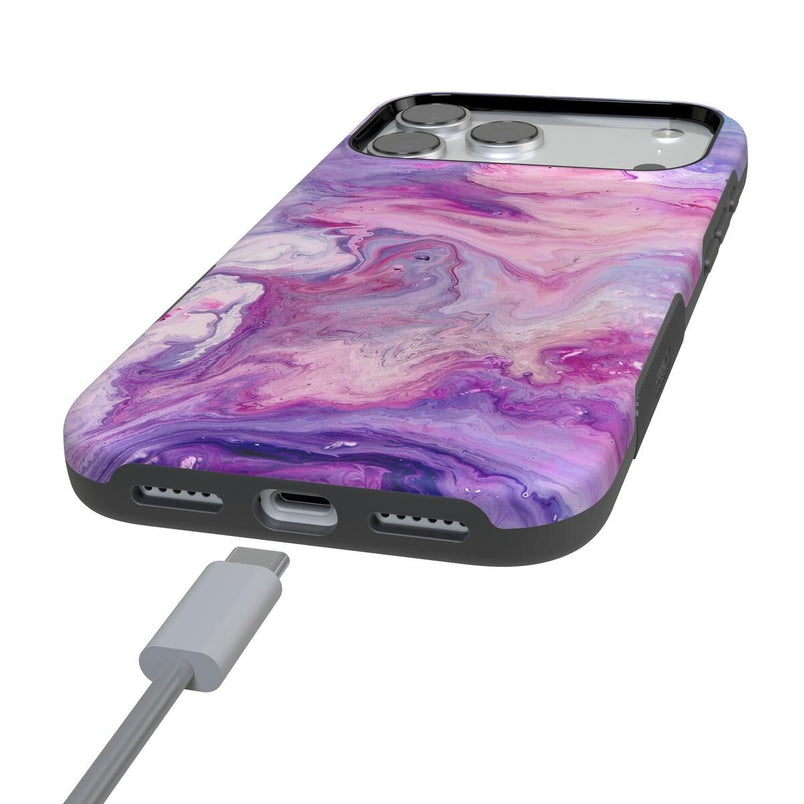 Tie Dying Over You | Purple Marble iPhone Case iPhone Case get.casely 