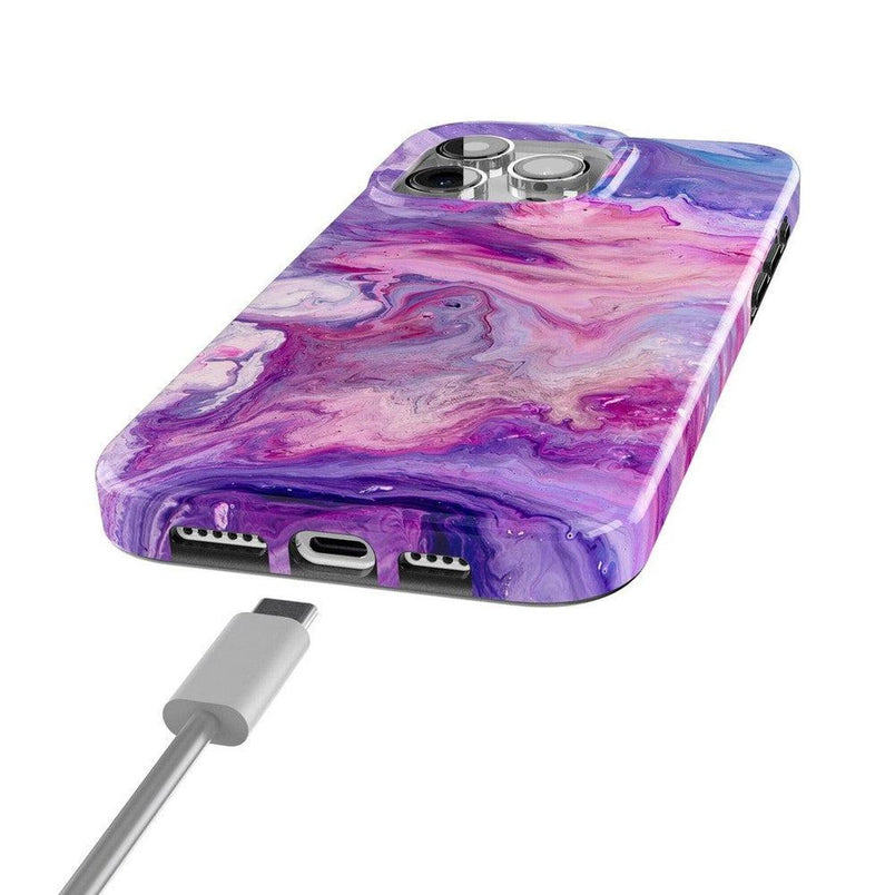 Tie Dying Over You | Purple Marble iPhone Case iPhone Case get.casely 