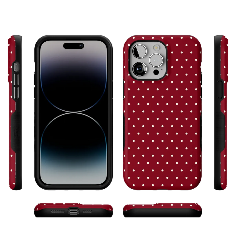 On the Dot | Maroon Polka Dot Case